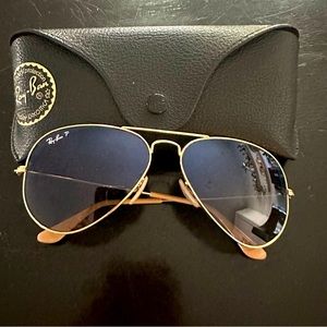 RAY-BAN Aviator Gradient Polarized Sunglasses